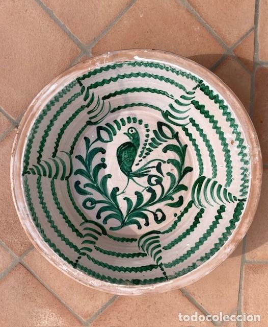 Antiques: MAGNIFICO LEBRILLO ANTIGUO DE FAJALAUZA CERAMICA. 63cms DIAM.