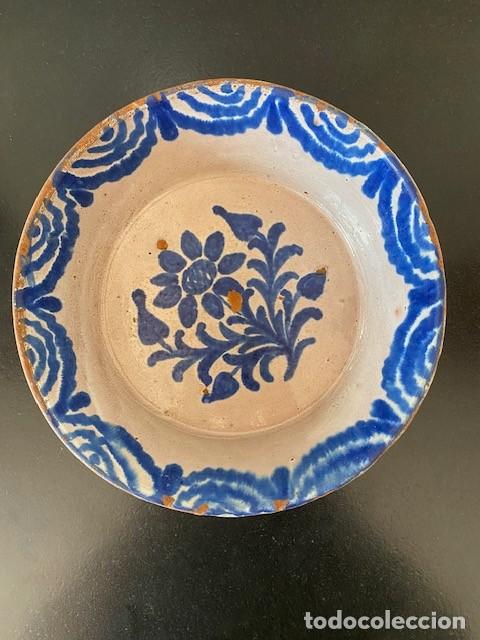 Antiguidades: CUENCO ANTIGUO DE FAJALAUZA CERAMICA. 28 cms DIAM.