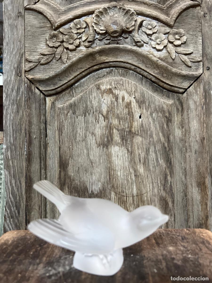Antiquit&eacute;s: P&aacute;jaro cristal lalique France 7x10cms a&ntilde;os 60