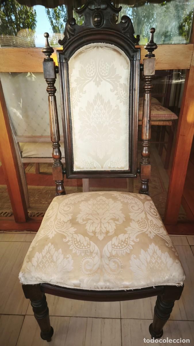 Antig&uuml;edades: Sof&aacute; butaca silla Isabelino - Foto 10