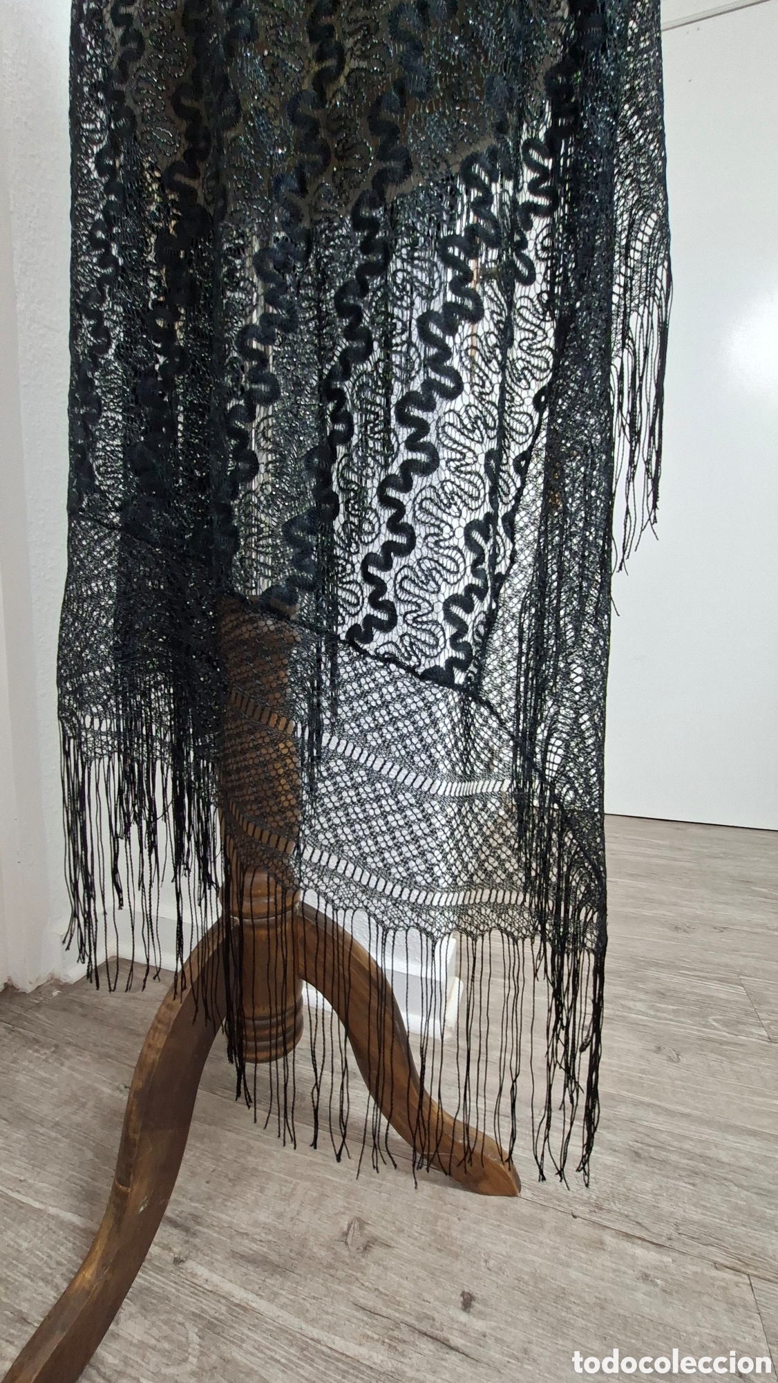 Antig&uuml;edades: Chal Mant&oacute;n Flecos A&ntilde;os 50 - Foto 13