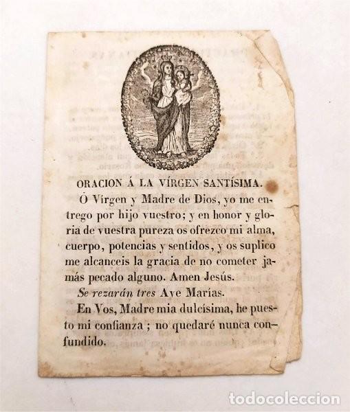 Antiguidades: Oraci&oacute;n a la Virgen Sant&iacute;sima y Pr&aacute;cticas cristianas. Barcelona, imprenta de Pablo Riera, 1850