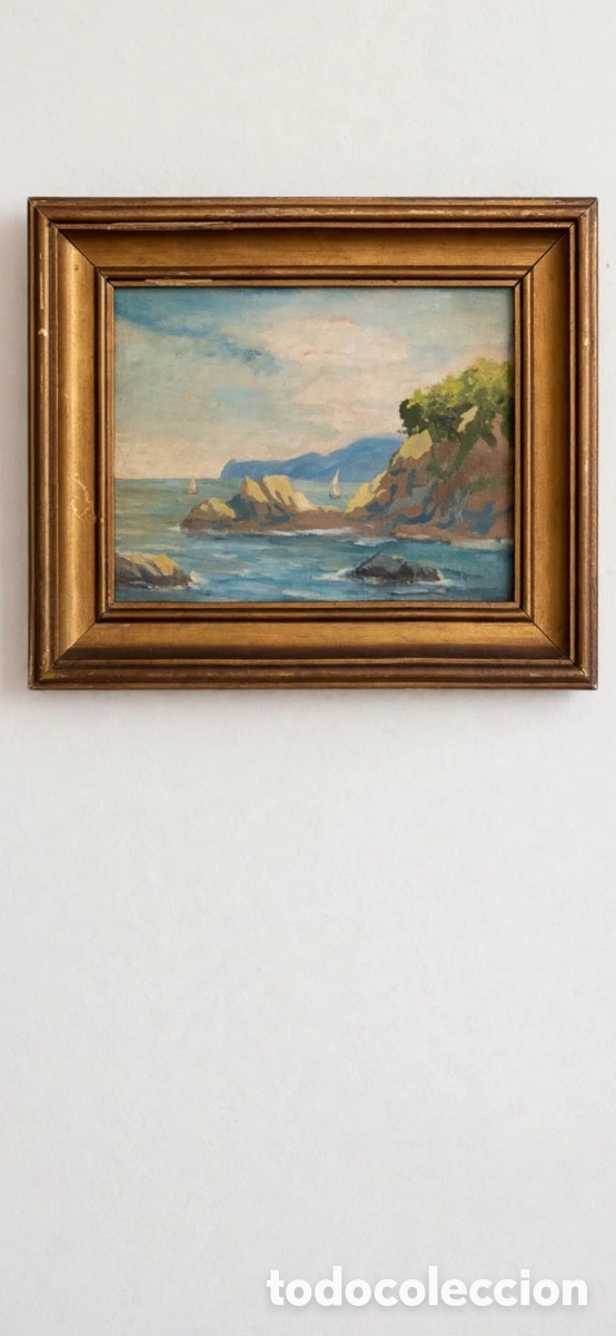 Antiques: Marina , oleo sobre lienzo