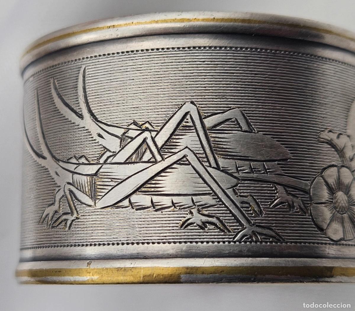 Antig&uuml;edades: COLLECTOR FIN XIX SIECLE CHARLES CHRISTOFLE ROND SERVIETTE DECOR CRIQUET CAROSSE