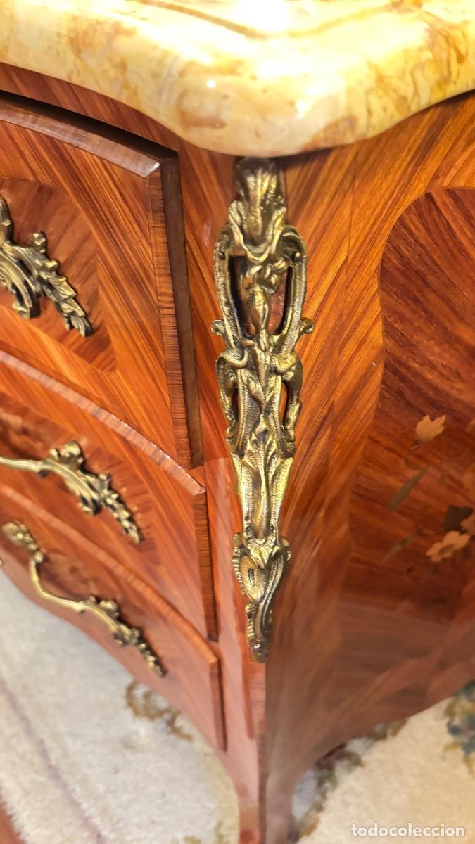 Antig&uuml;edades: Espl&eacute;ndida c&oacute;moda antigua de marqueter&iacute;a - Foto 4