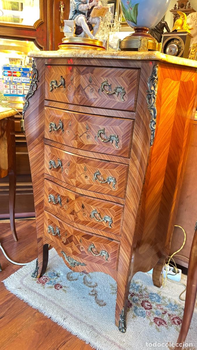 Antig&uuml;edades: Espl&eacute;ndida c&oacute;moda antigua de marqueter&iacute;a - Foto 7