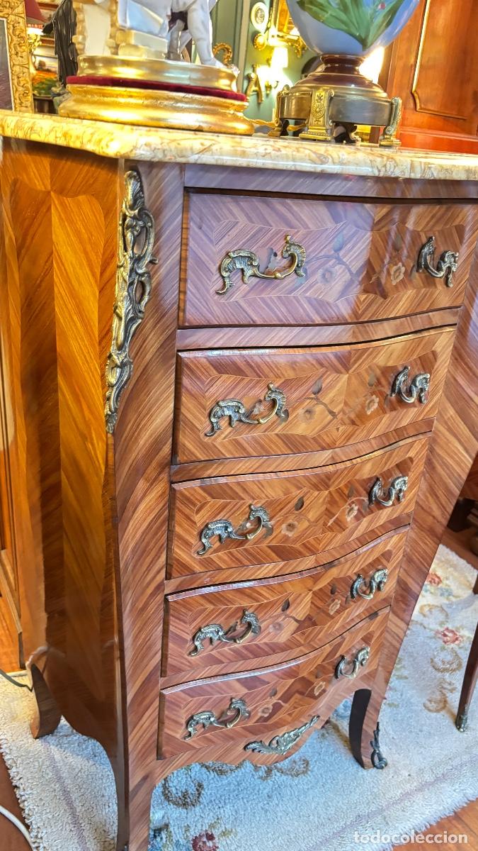 Antig&uuml;edades: Espl&eacute;ndida c&oacute;moda antigua de marqueter&iacute;a - Foto 10