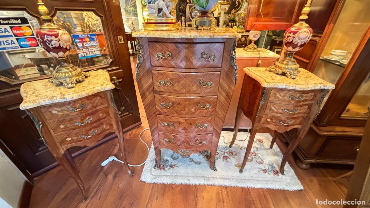 Antig&uuml;edades: Espl&eacute;ndida c&oacute;moda antigua de marqueter&iacute;a - Foto 14