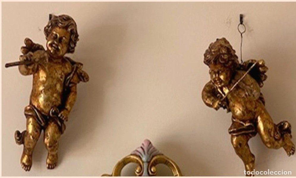 Antiquit&eacute;s: Pareja de querubines decorativos barrocos