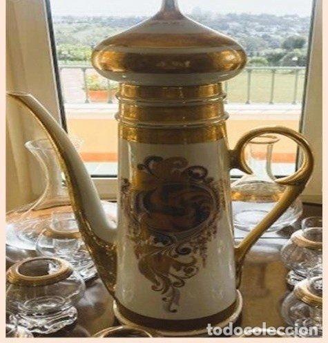 Antiguidades: Jarra cafetera &aacute;rabe tipo dallah en porcelana