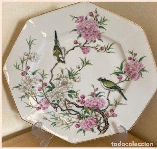 Antig&uuml;edades: Plato octogonal porcelana japonesa Saji