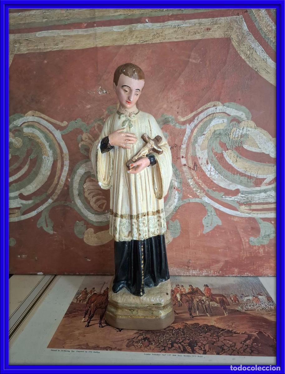 Antiquit&eacute;s: FIGURA DE SAN LUIS GONZAGA PATRON DE LOS ESTUDIANTES