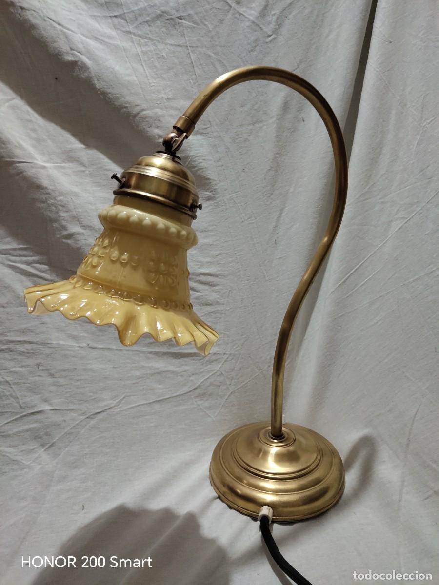 Antig&uuml;edades: L&aacute;mpara antigua farol aplique tulipa