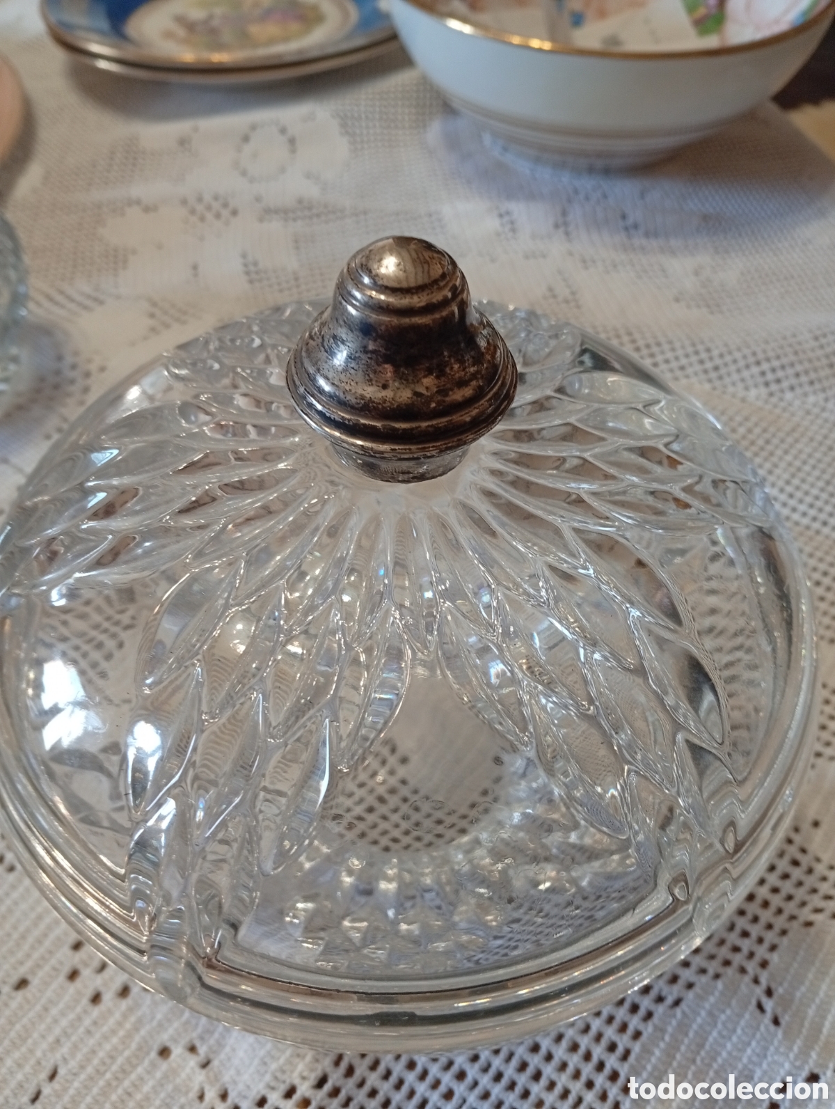 Oggetti Antichi: Bombonera cristal y plata