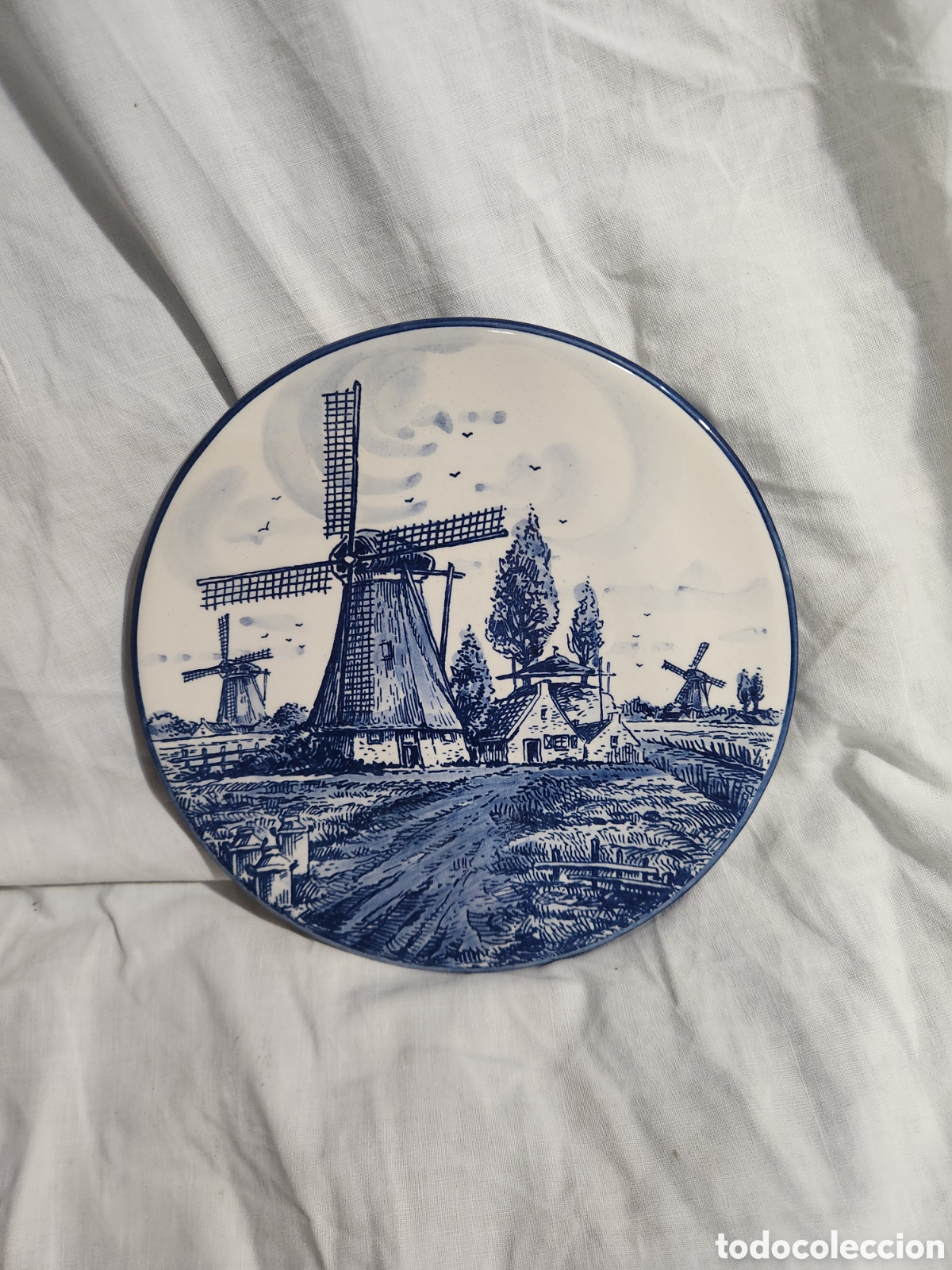 Antiguidades: PLATO DELFT BLUES CERAMICA. HOLANDA. 21CM.