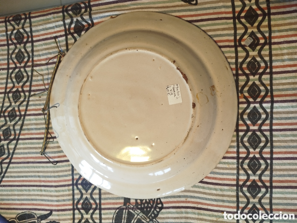 Antig&uuml;edades: Plato cer&aacute;mica Lorca SXlX - Foto 3