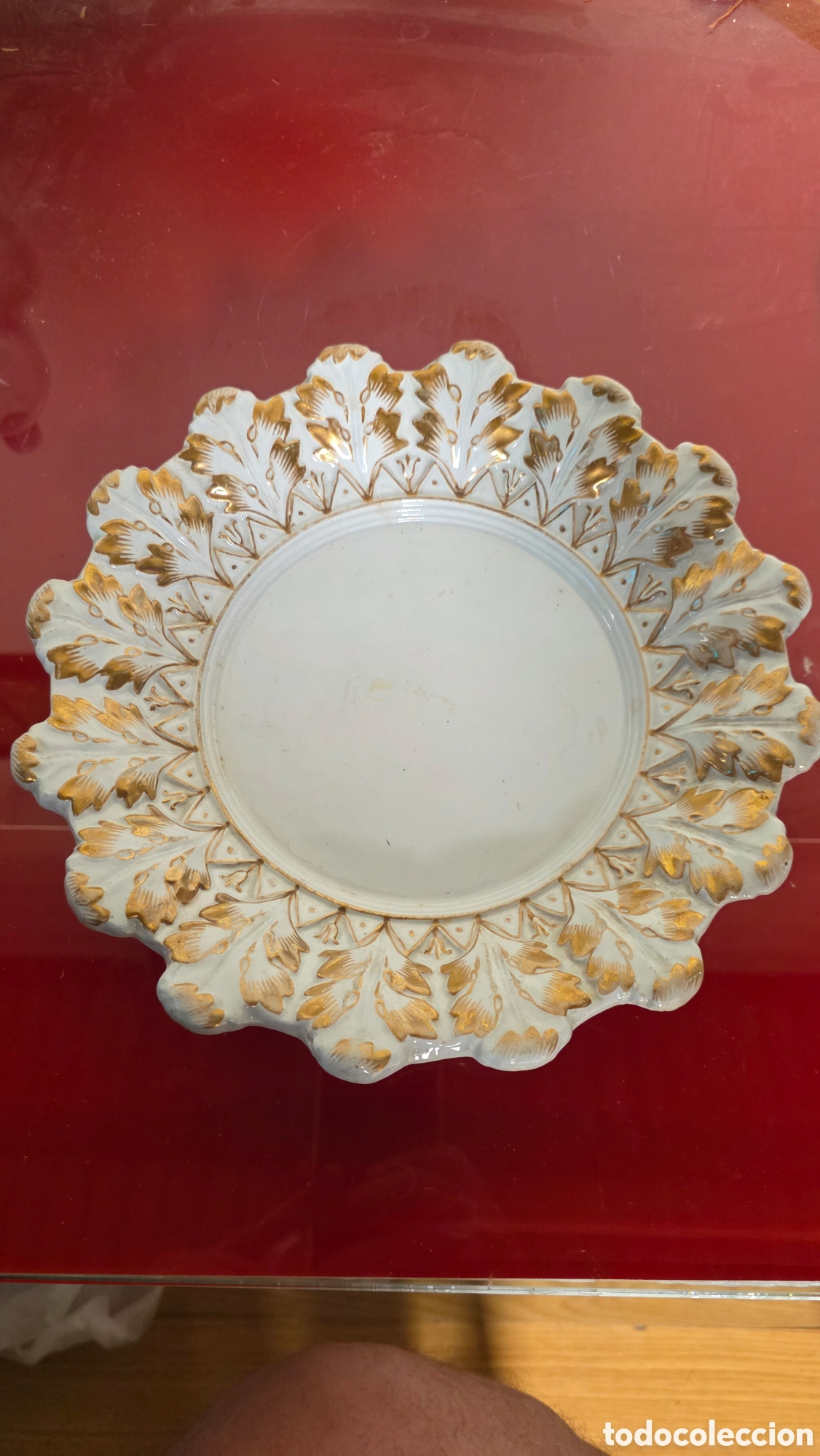 Antiques: Antiguo plato pickman china opaca