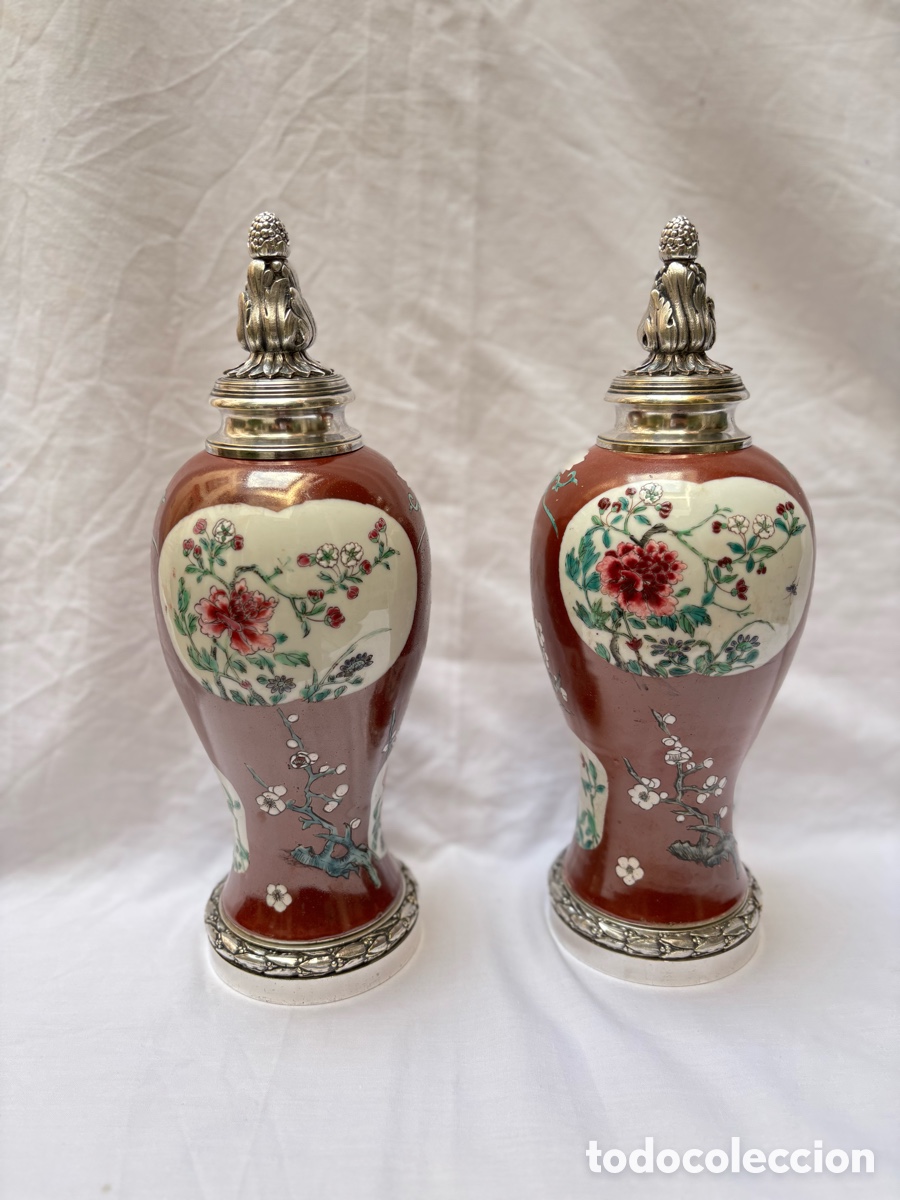 Antiquit&eacute;s: Tibor chino de porcelana de Luis XVI. 31 cm
