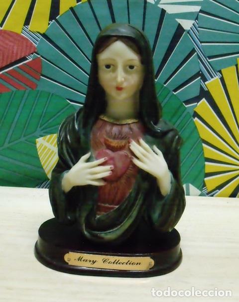 Antiques: Busto Imagen Inmaculado Coraz&oacute;n de Mar&iacute;a - Virgen del Sagrado Coraz&oacute;n