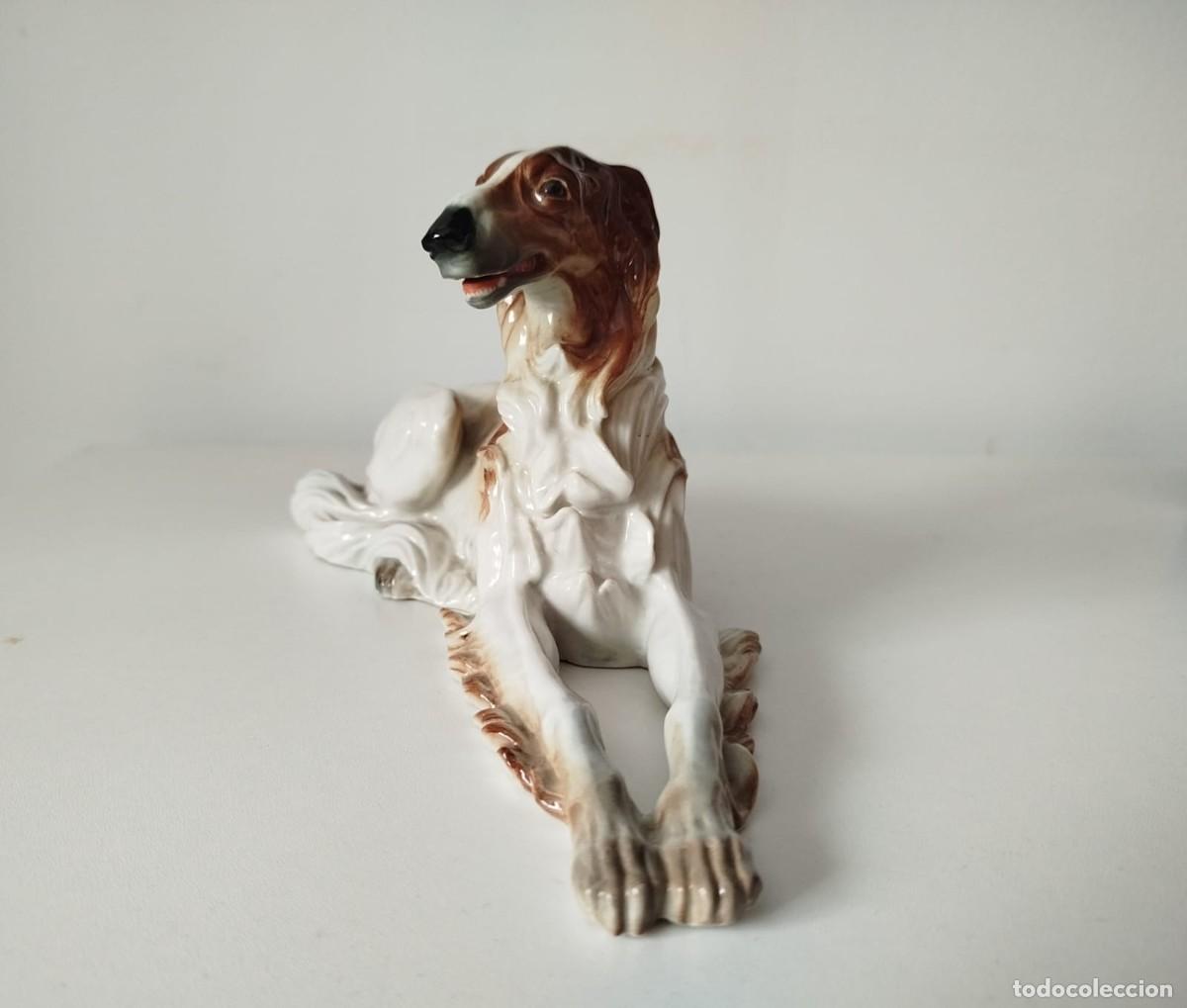 Antig&uuml;edades: Figura de perro de porcelana Algora - Foto 4