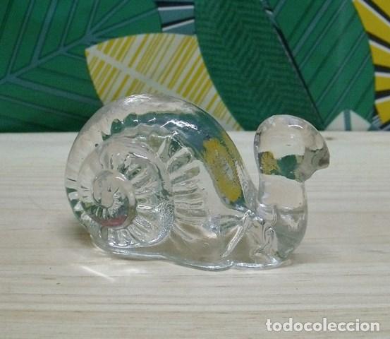 Antiques: Figura Pisapapeles Caracol Cristal
