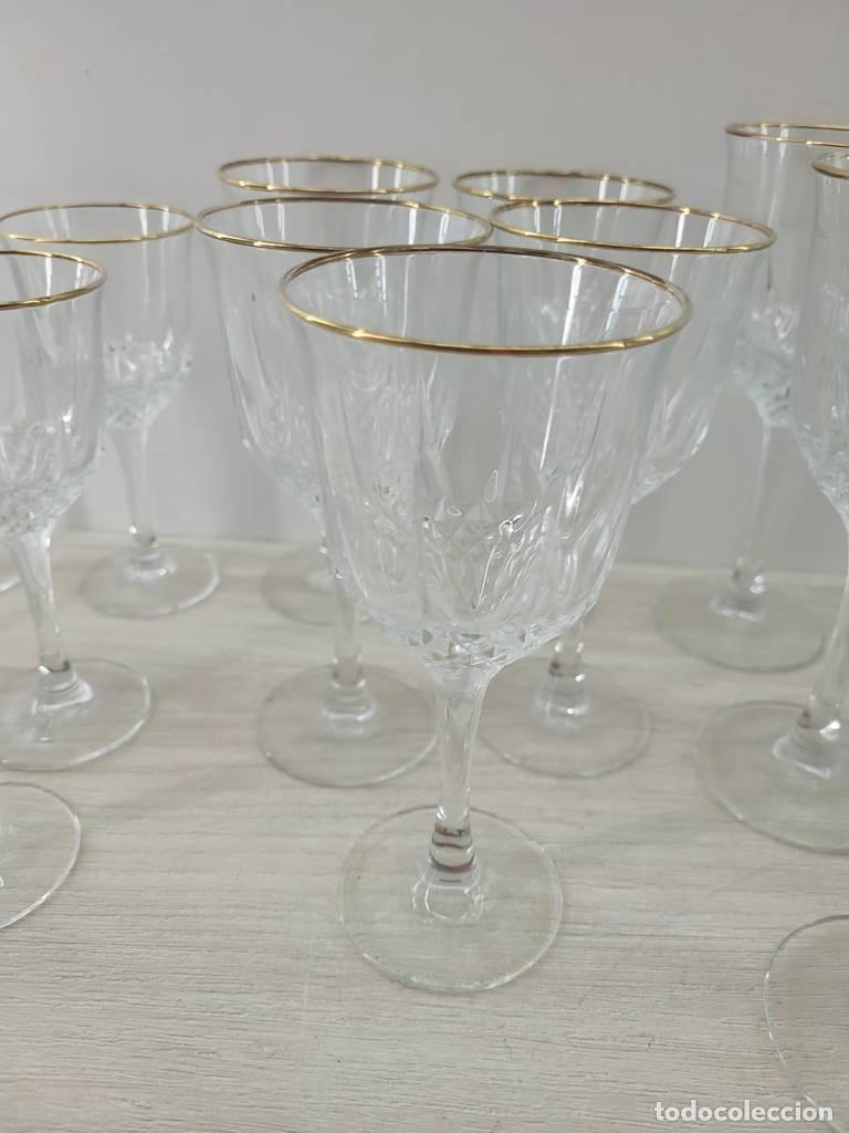 Antig&uuml;edades: JUEGO 22 COPAS CRISTAL - Foto 6
