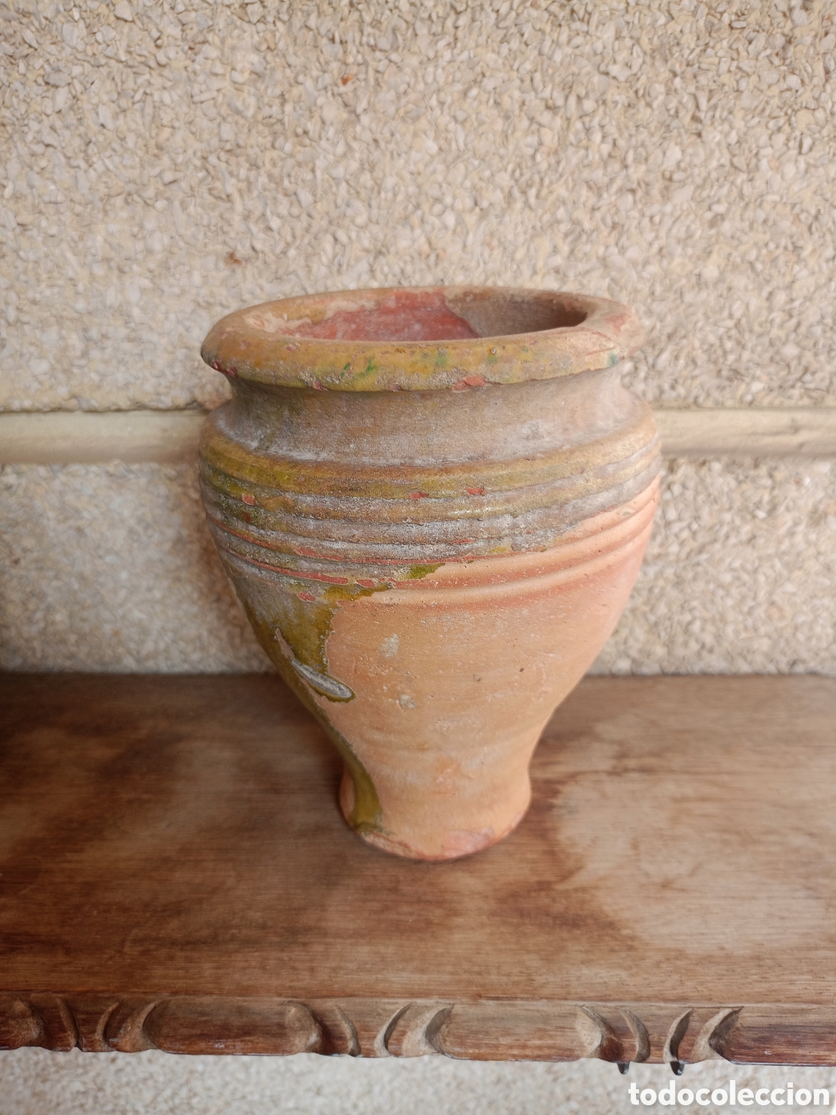 Antiques: CER&Aacute;MICA POPULAR. ANTIGUO MORTERO DE BARRO S.XVII