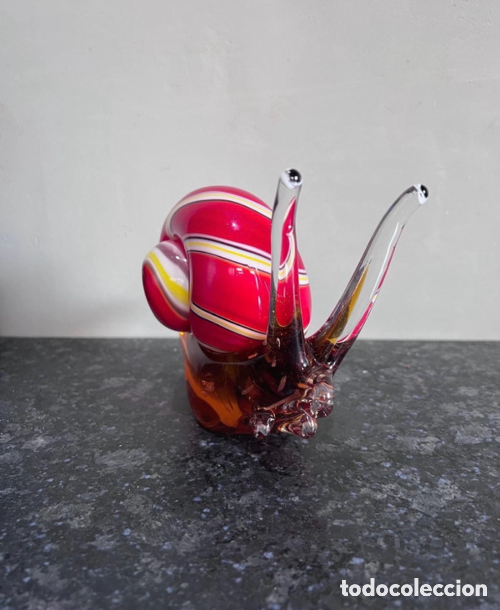 Antig&uuml;edades: Gran caracol cristal de Murano - Foto 3
