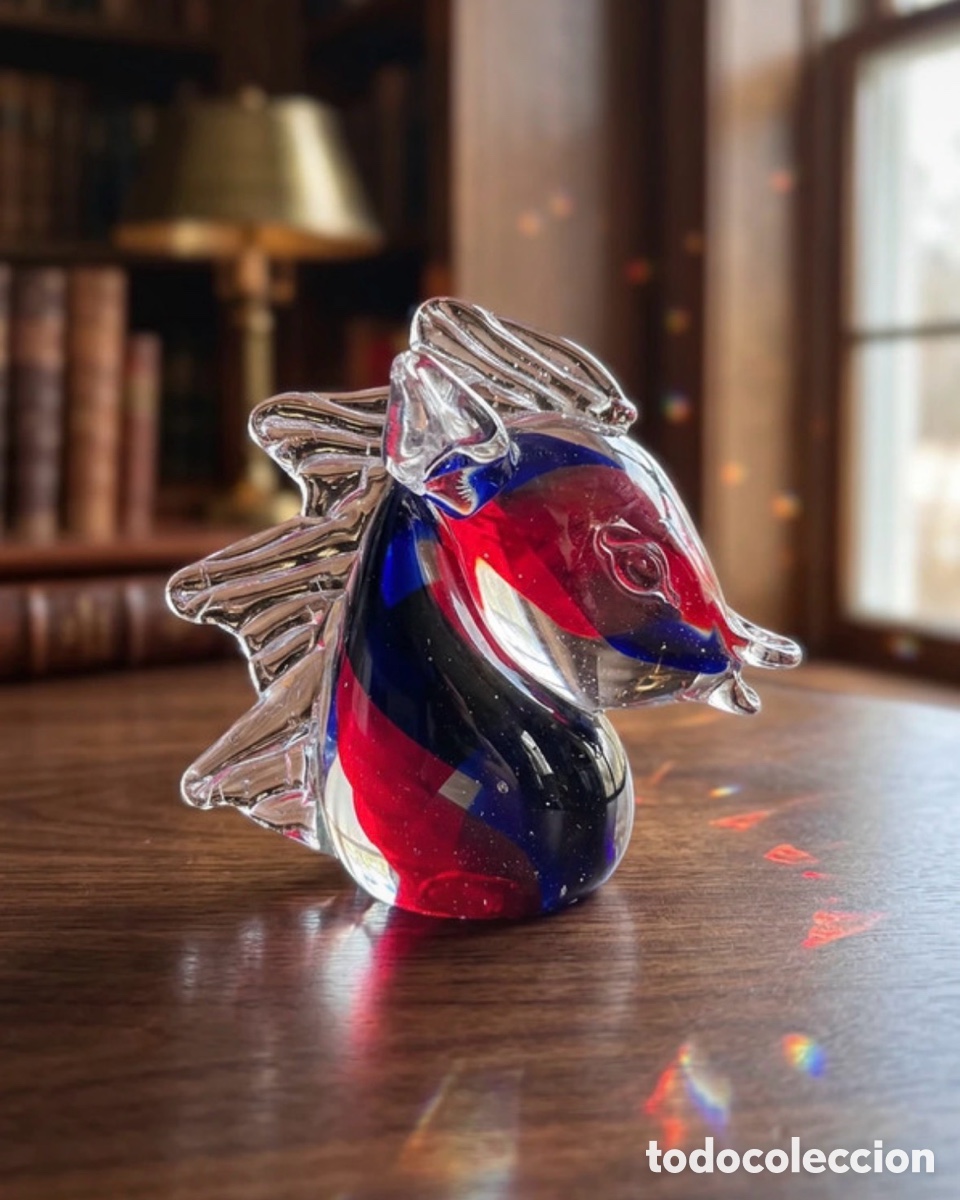 Oggetti Antichi: Cabeza de caballo de cristal de Murano