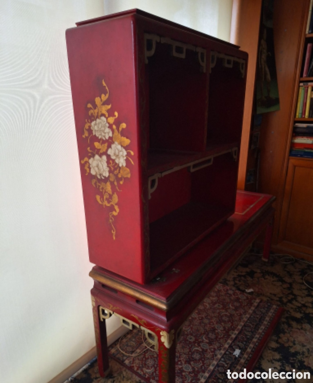 Antig&uuml;edades: Mueble chino antiguo de madera pintada - Foto 2