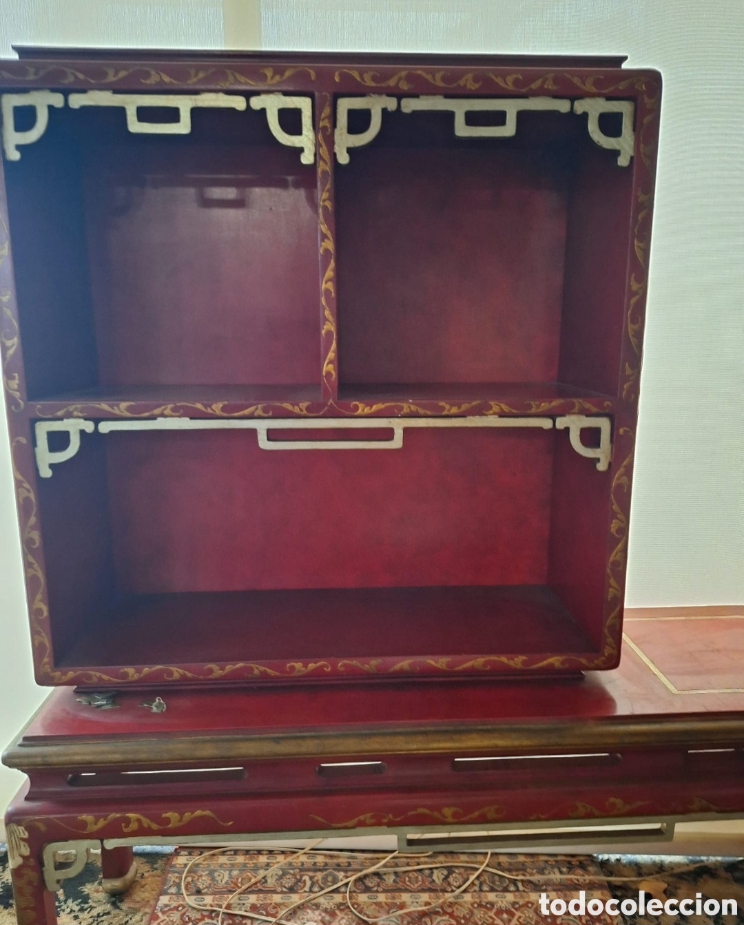 Antig&uuml;edades: Mueble chino antiguo de madera pintada - Foto 1