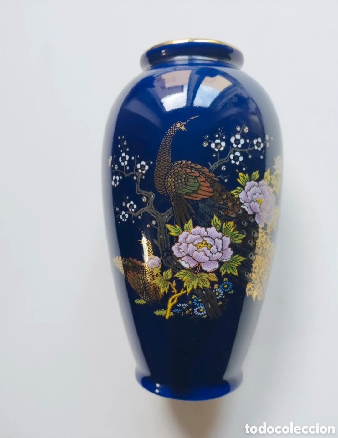 Antiquit&eacute;s: Jarr&oacute;n Jap&oacute;n A&ntilde;os 50 Azul Cobalto