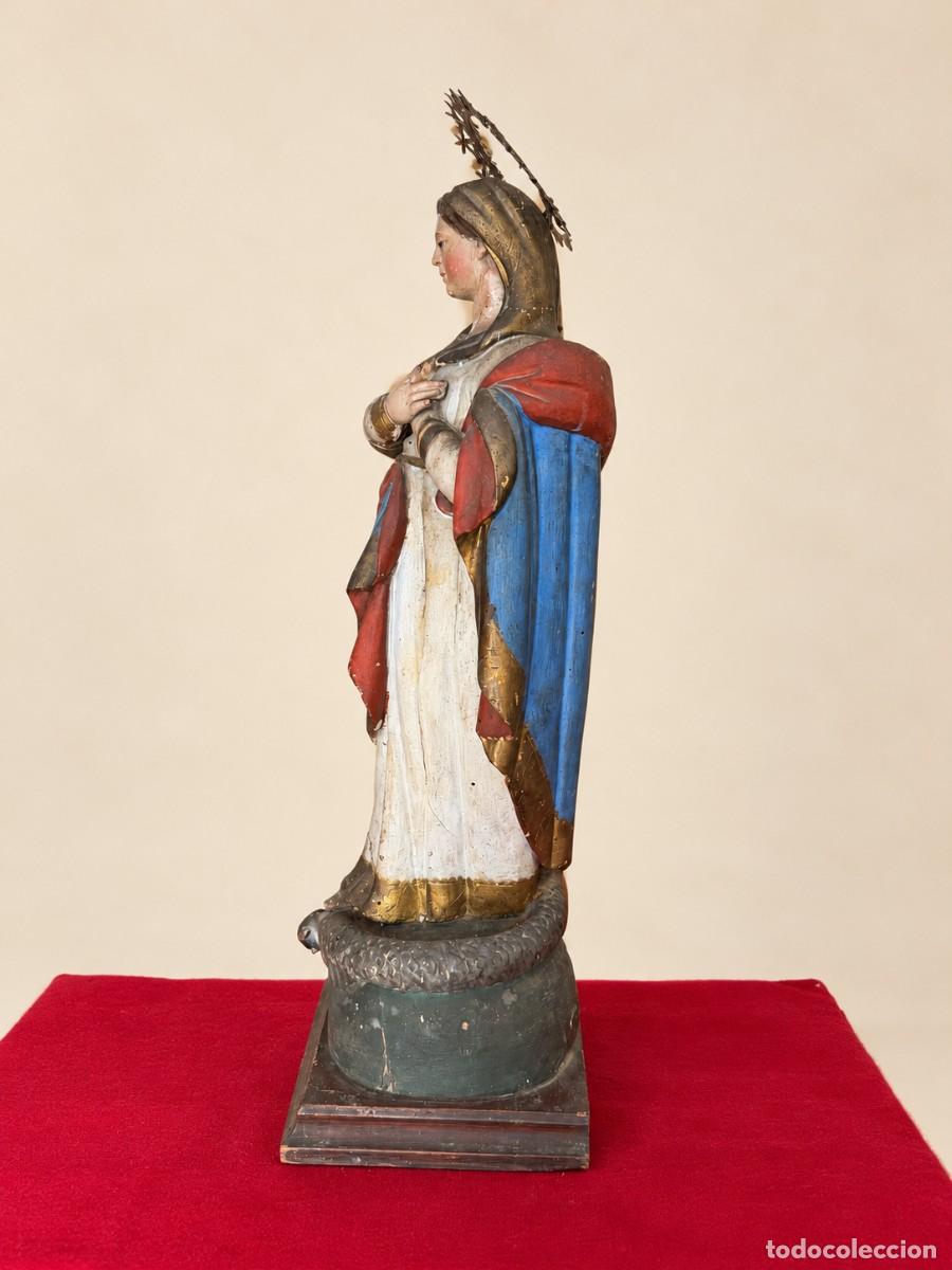 Antig&uuml;edades: Virgen Inmaculada de talla popular - Foto 3
