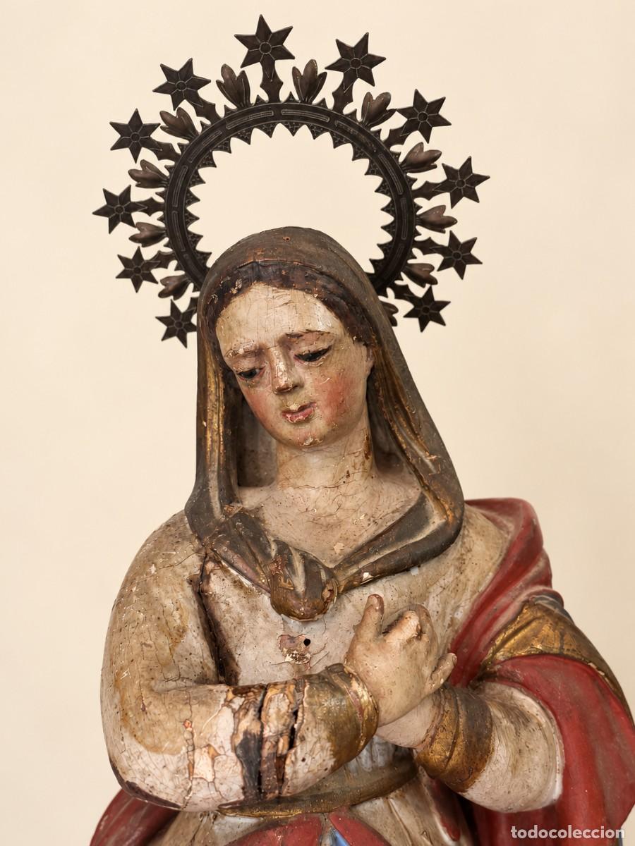 Antig&uuml;edades: Virgen Inmaculada de talla popular - Foto 6