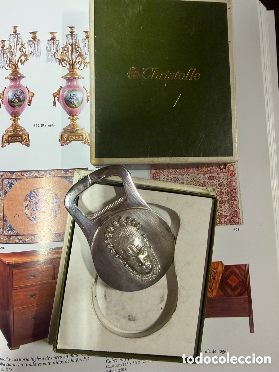 Antig&uuml;edades: Abrebotellas Christofle Francia con caja