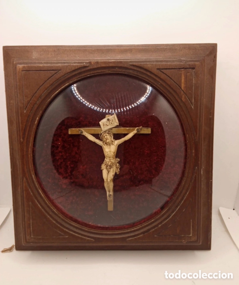 Antig&uuml;edades: Antiguo marco religioso con Cristo - Foto 2