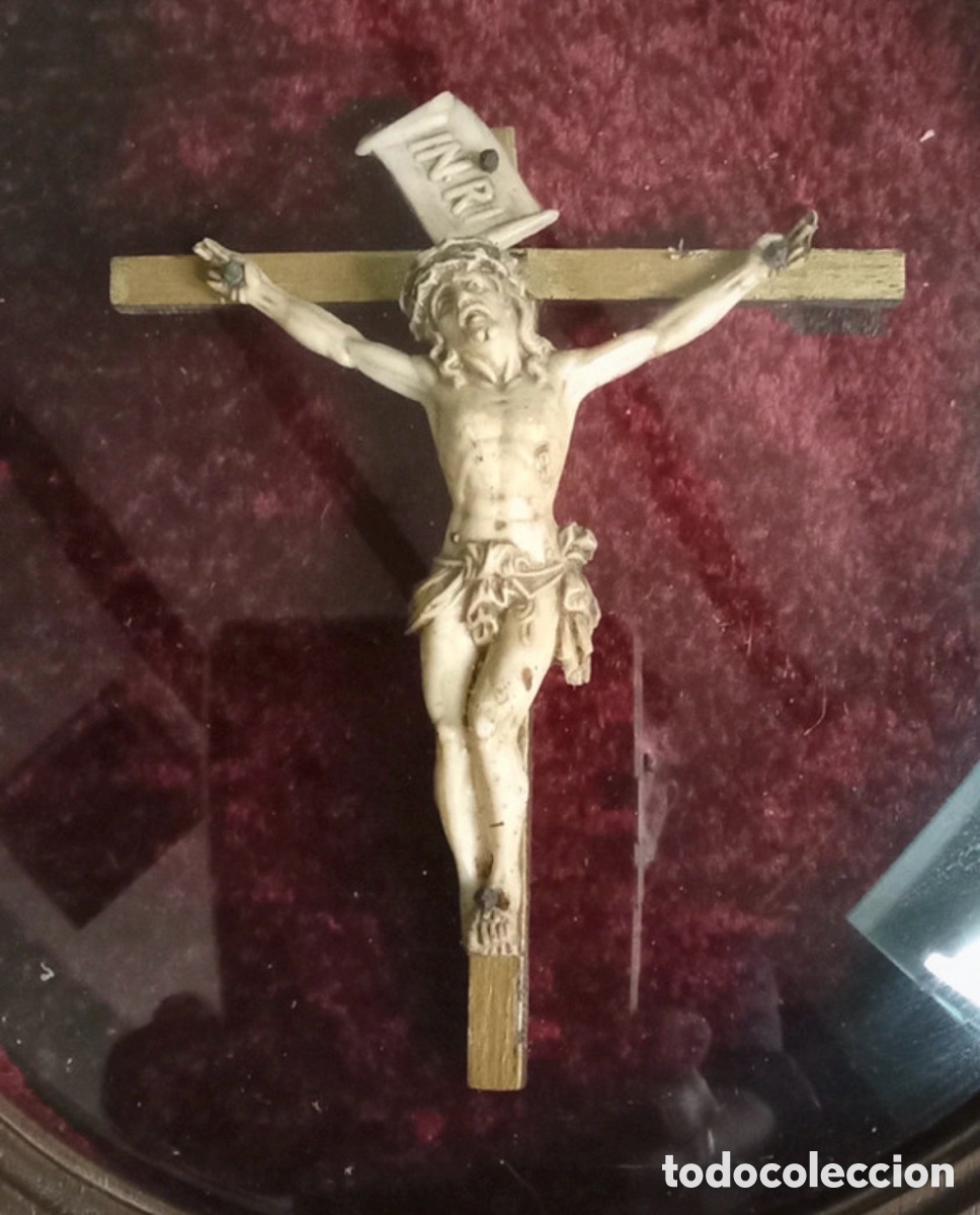 Antig&uuml;edades: Antiguo marco religioso con Cristo - Foto 3