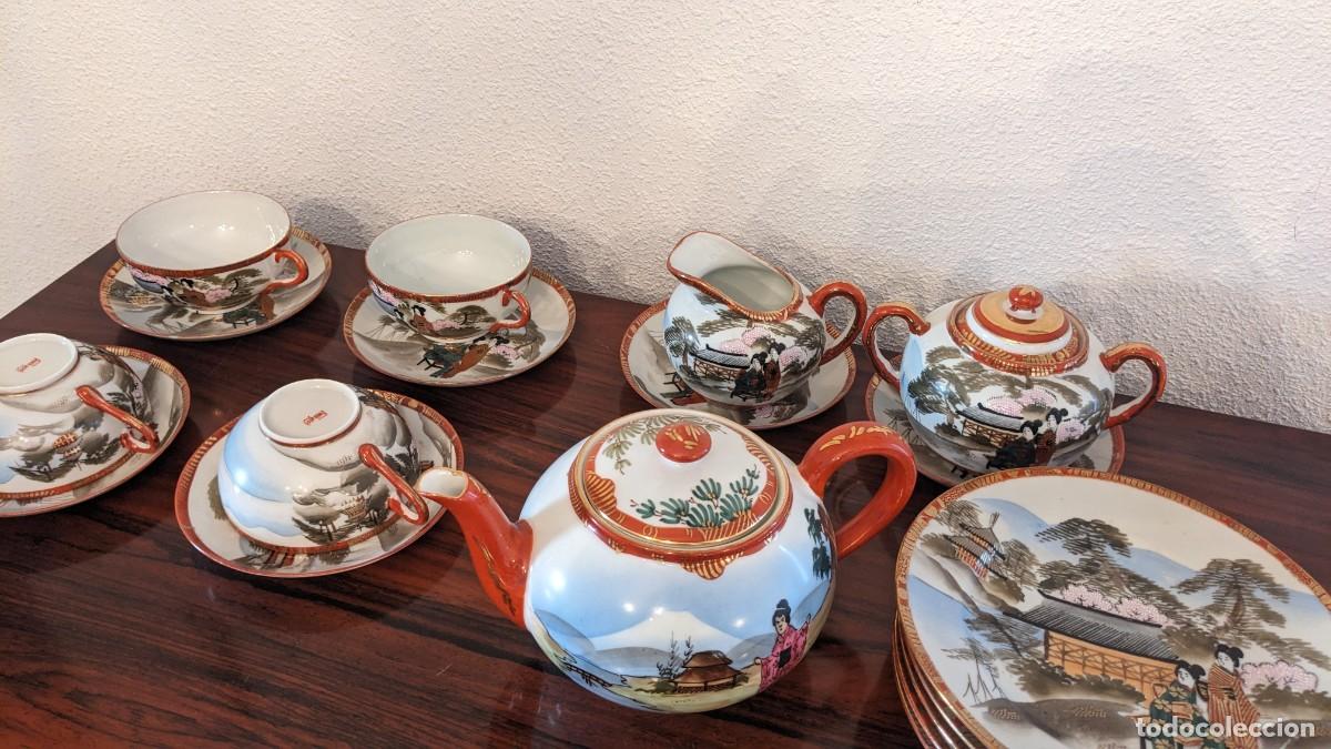 Antig&uuml;edades: Juego de t&eacute; de porcelana fina kutani