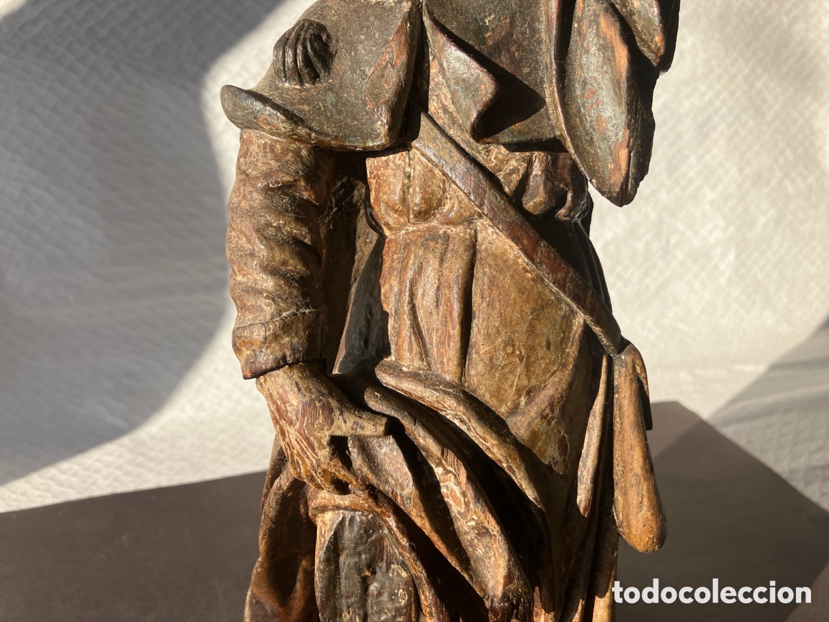 Antig&uuml;edades: Antigua talla madera SAN ROQUE - Foto 3
