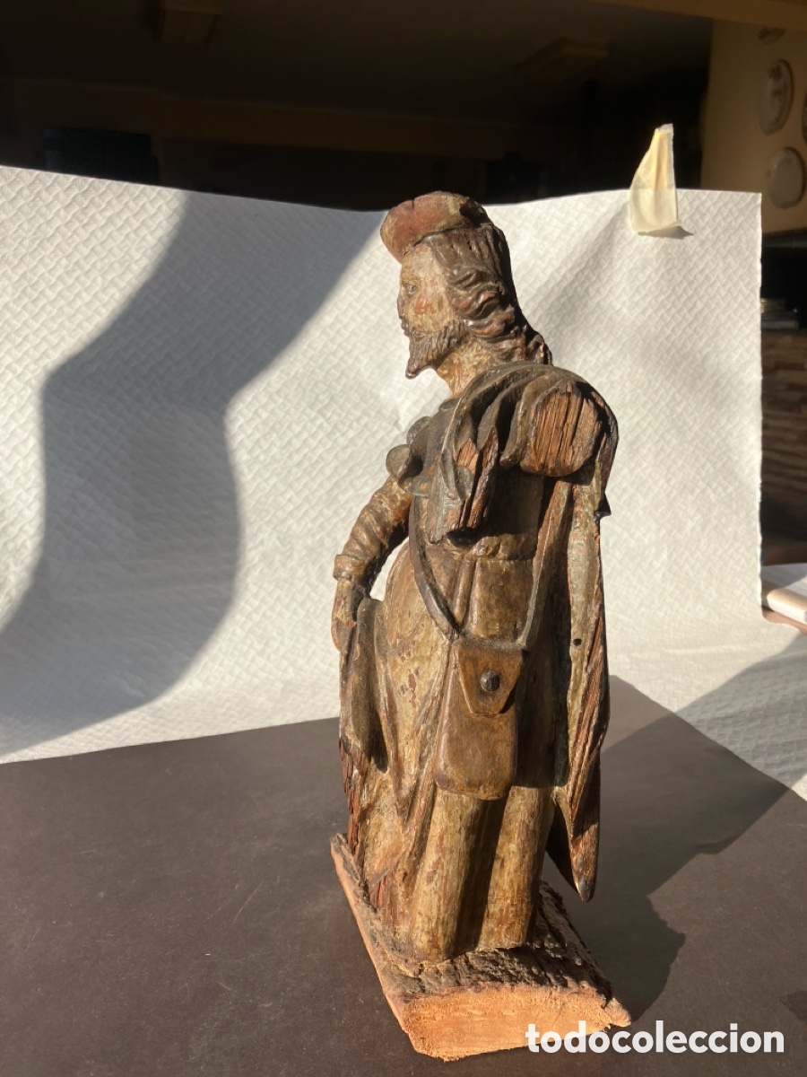 Antig&uuml;edades: Antigua talla madera SAN ROQUE - Foto 5