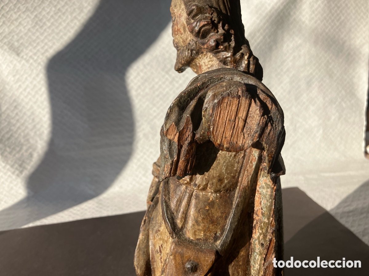 Antig&uuml;edades: Antigua talla madera SAN ROQUE - Foto 6