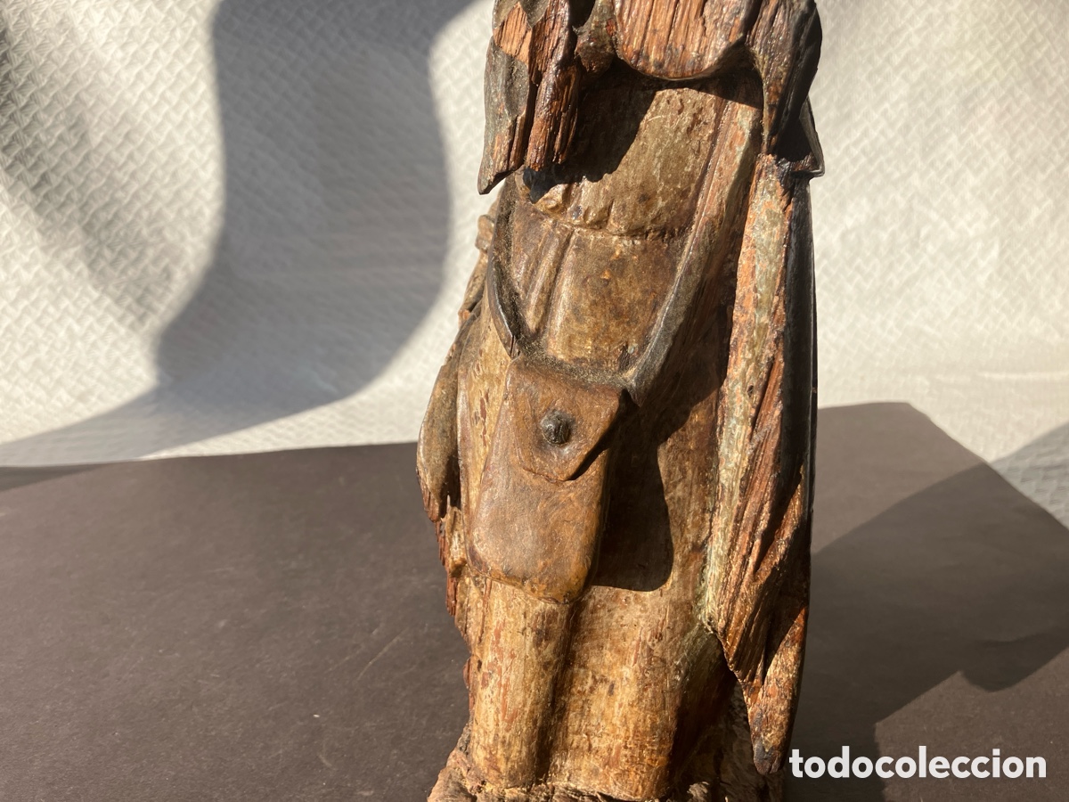 Antig&uuml;edades: Antigua talla madera SAN ROQUE - Foto 7