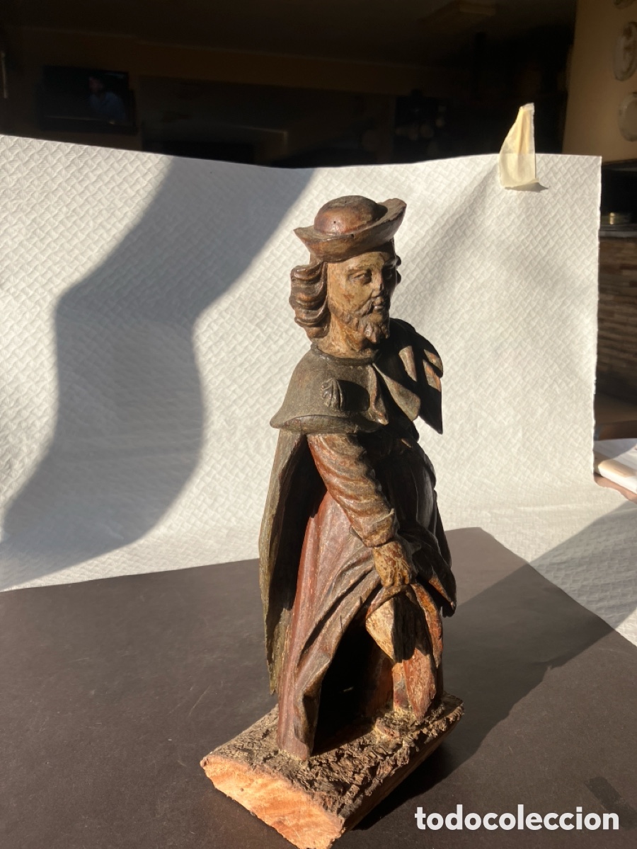 Antig&uuml;edades: Antigua talla madera SAN ROQUE - Foto 10