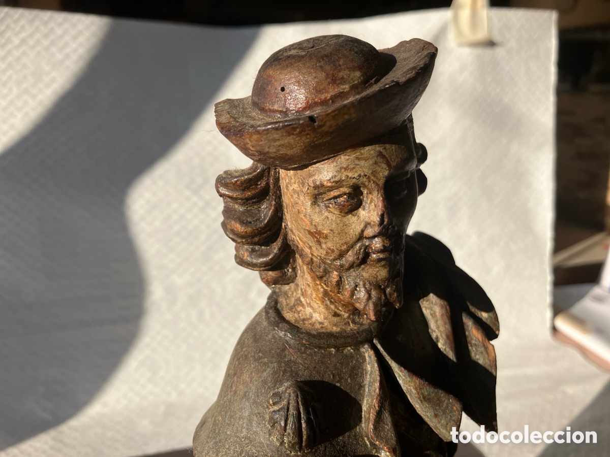 Antig&uuml;edades: Antigua talla madera SAN ROQUE - Foto 11