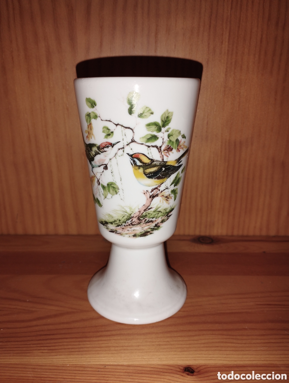 Antiques: Antiguo mazagr&aacute;n motivos florales y ave