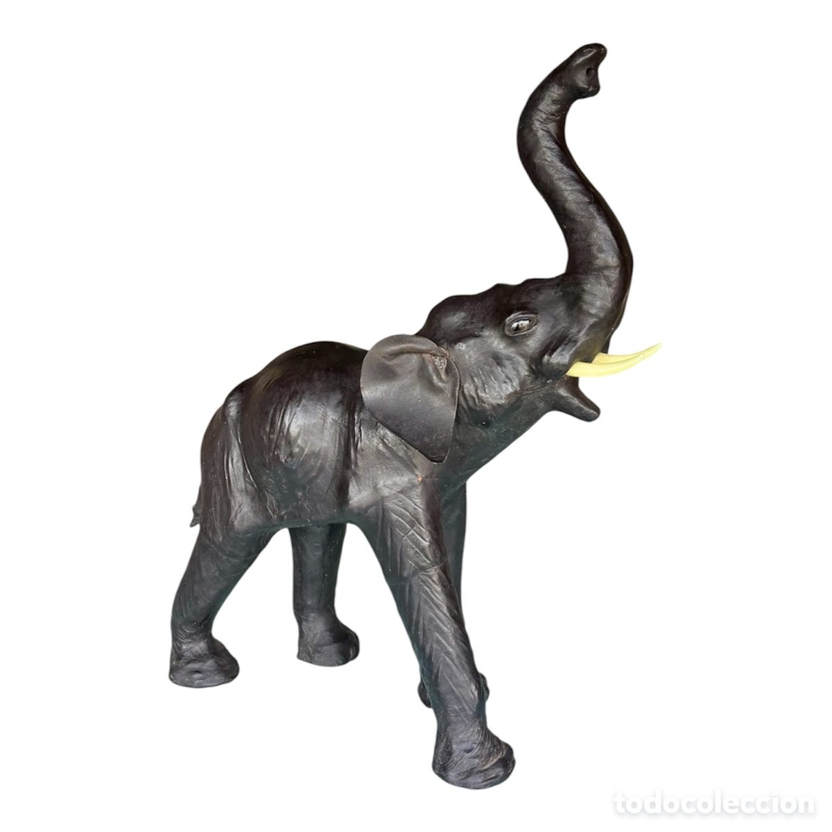 Antig&uuml;edades: Elefante de cuero Circa 1950. - Foto 2