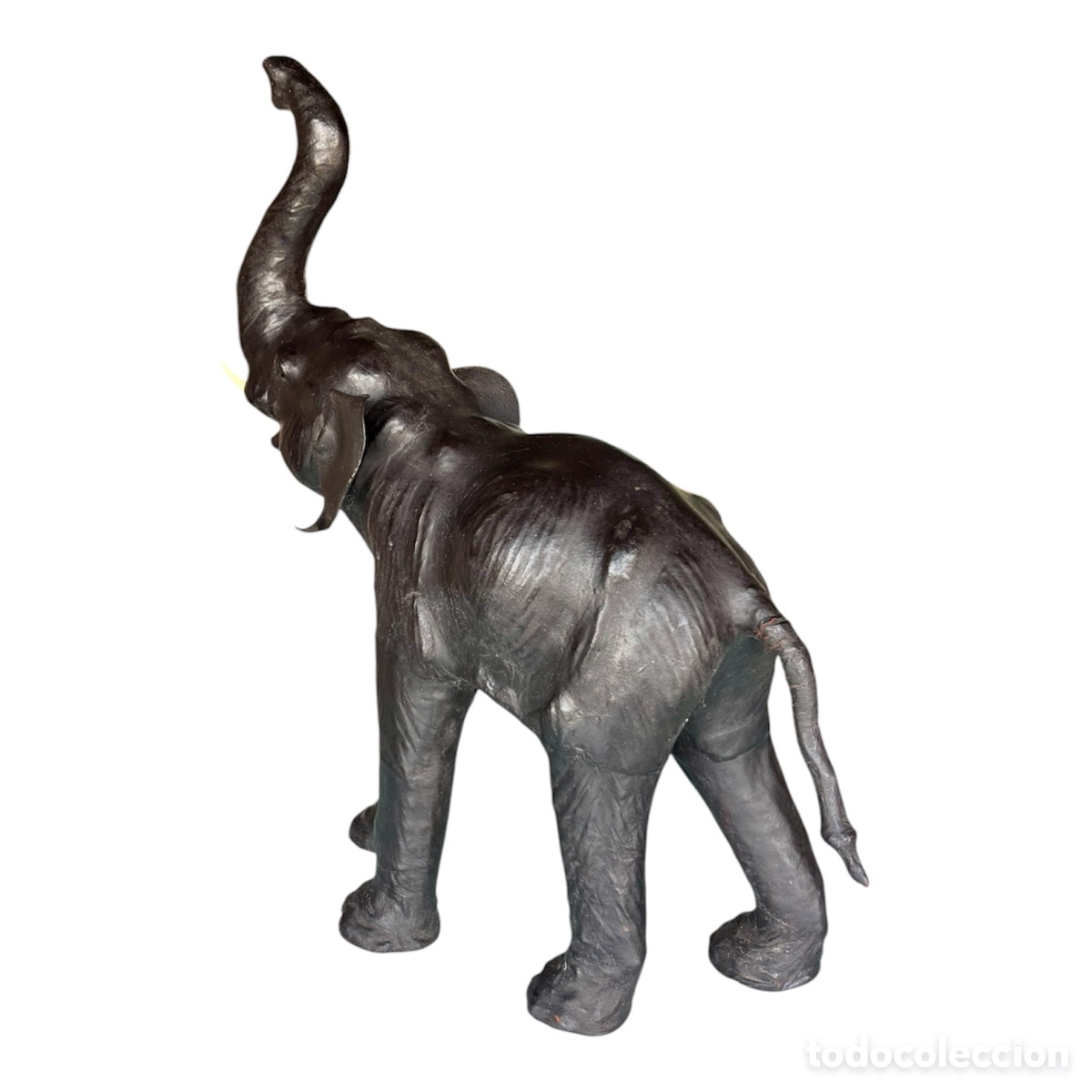 Antig&uuml;edades: Elefante de cuero Circa 1950. - Foto 3