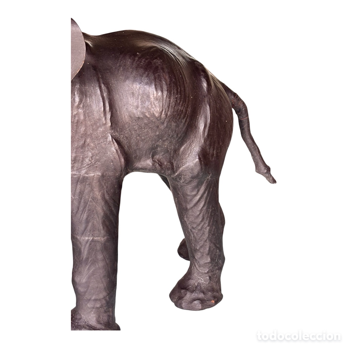 Antig&uuml;edades: Elefante de cuero Circa 1950. - Foto 6