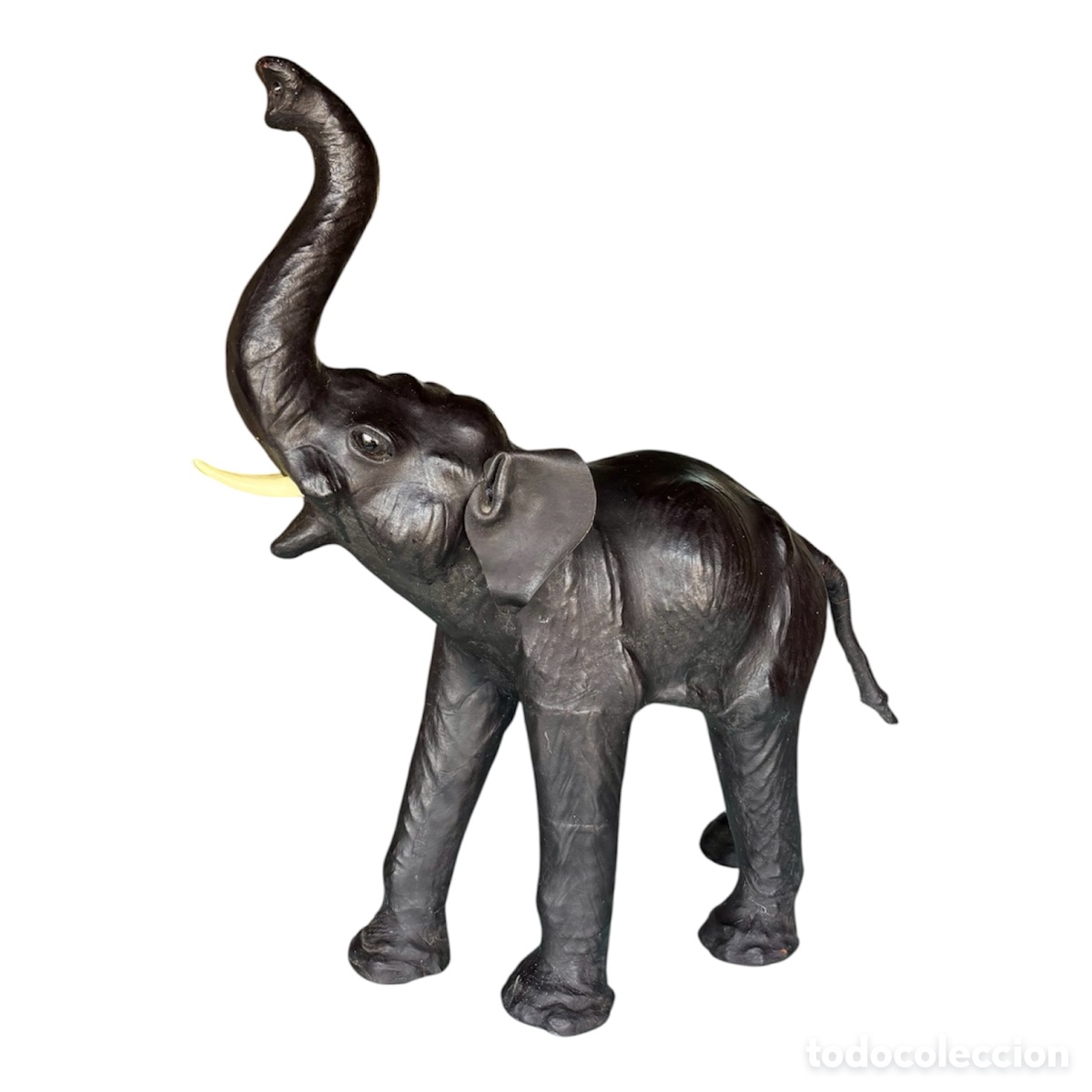 Antiguidades: Elefante de cuero Circa 1950.