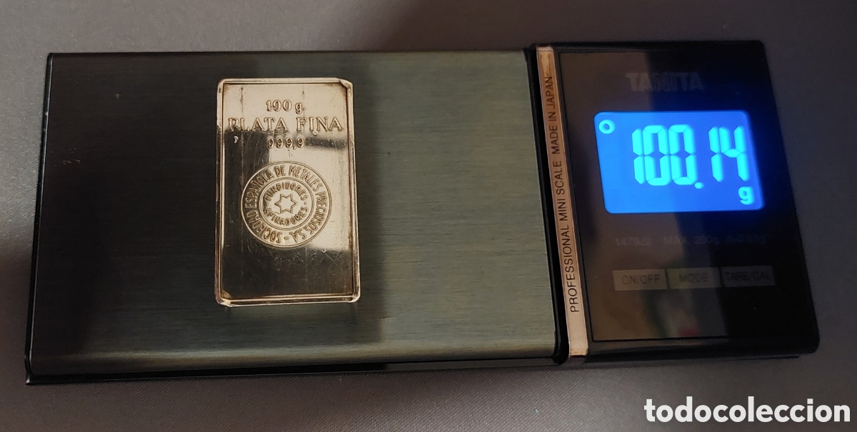 Antig&uuml;edades: Lingote Sempsa Plata 999 - Foto 3
